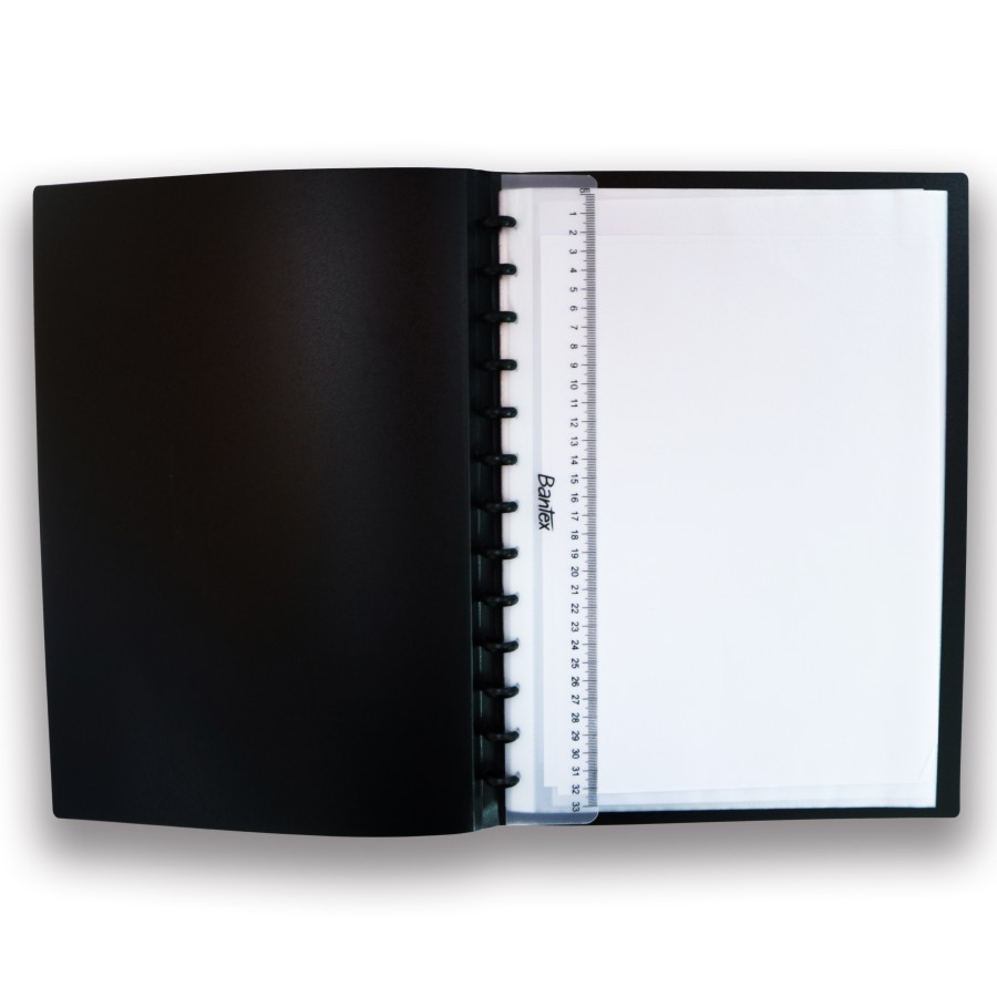 BANTEX Insert Clear Holder / Display Book Refillable Folio - Black - utama